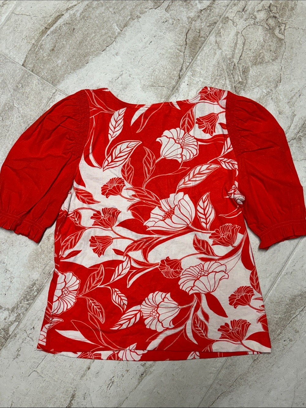 Maeve Anthropologie Floral Puff-Sleeve Women's Top small
